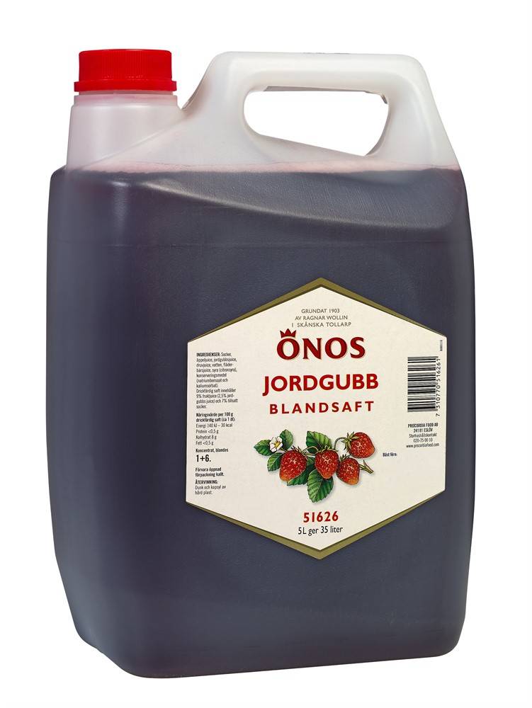 Blandsaft Önos Jordgubb, 5L dunk