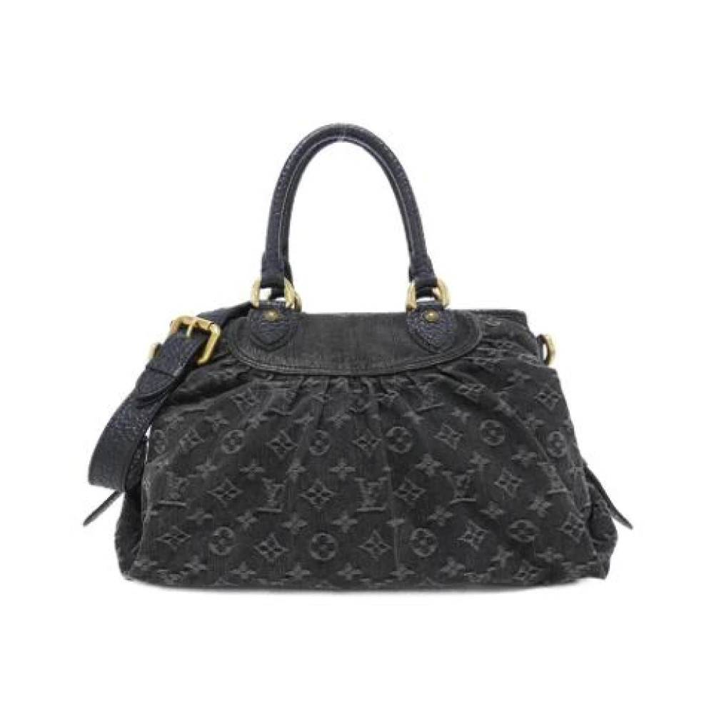 Louis Vuitton Vintage Pre-owned Vintage Denim Håndtaske - Vintage - Dame - Sort - ONE SIZE - Denim