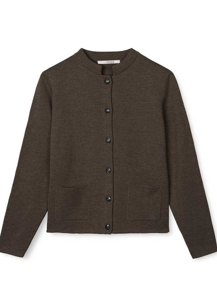 Sibin Linnebjerg Dell Cardigan - Brun.