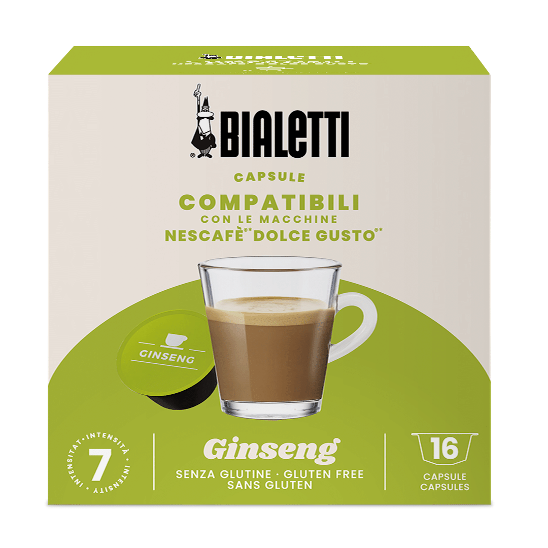 Bialetti Dolce Gusto Compatible Capsules - 1 Pack (6g x 16) / Ginseng (1 Pack (6g x 16))