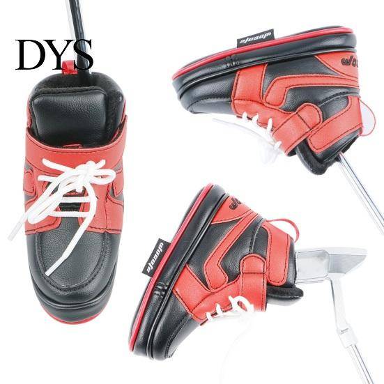 Golfklubba Förvaringsskydd Headcover Slitstarkt Reptåligt Roligt Långvarigt Putter Skoliknande Skydd Tillbehör Spöskydd röd svart färg