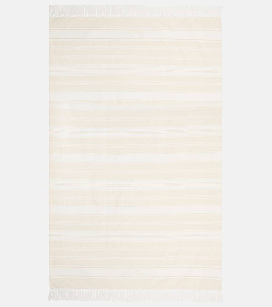 Loro Piana Toalla de playa de algodón a rayas - beige - Talla Única