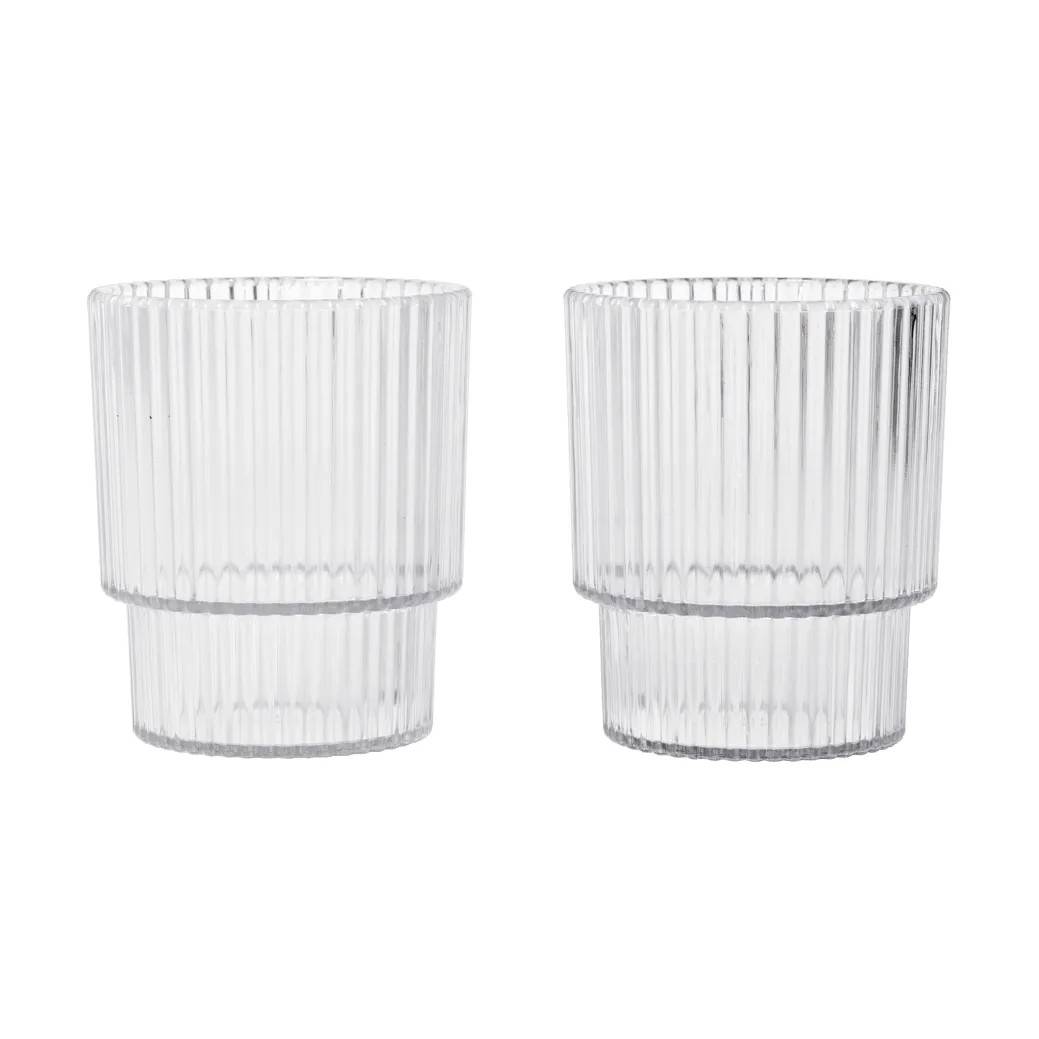 Ferm Living Ripple kids glas Clear, 2-pack