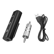 Essager Bluetooth Adapter 5.0 Trådlös Bluetooth-mottagare för 3,5 mm-jack hörlurar Aux Bluetooth-sändare Ljud för hörlurar Bluetooth v5.0 svart