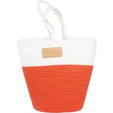 Lovelies Nadi Rope Beach BAG - 45 X 40 CM Dam Stl. Axelremsväskor Från Magasin - Mandarin Red / Of (OS)