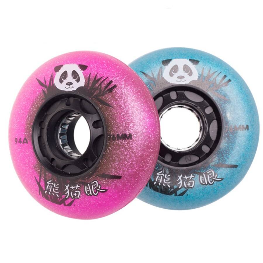 Inline Skridskohjul 8 st 94A LED 72/76/80mm - 76mm rosa