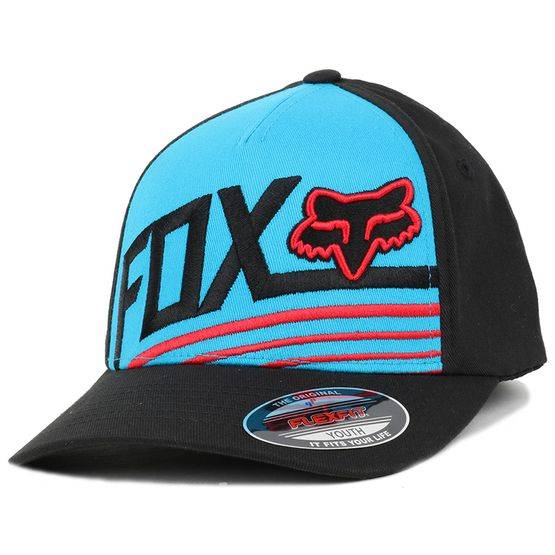 Fox - Svart flexfit Keps - Kids Become Electric Blue Stretch Fit @ Hatstore