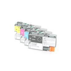 kompatibel sæt 4x printer patron til brother lc424val dcp-j1200w fra abc