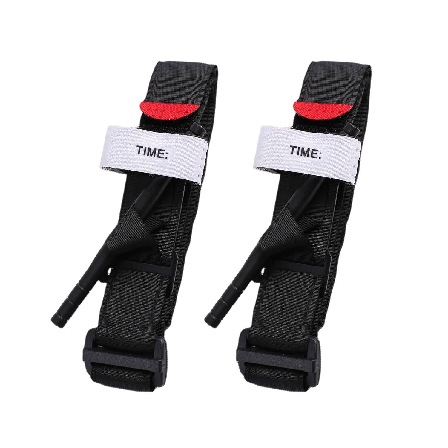 2PCS Tactical Medical Tourniquet for Outdoor Exploration Combat Application Red Tip Medical Emergency Belt Aid First Aid Kit