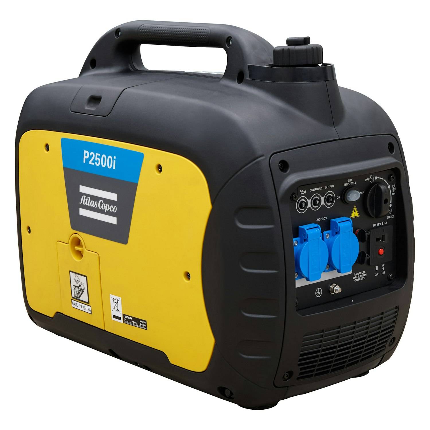 Elverk Atlas Copco P2500i Inverter 2,3 kVA 230 V 1-Fas