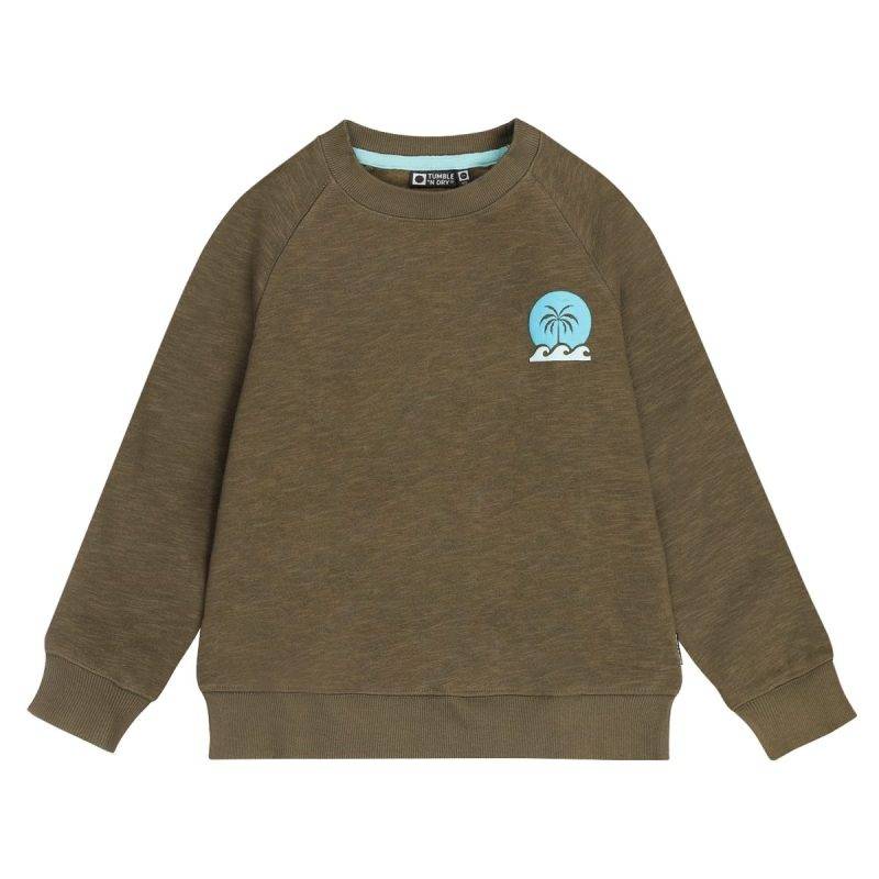 Tumble'n Dry High Tide sweatshirt til drenge - oliven
