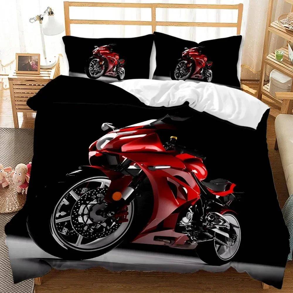 Motocrossförare Bäddset Extremsport Påslakan Barn Tonåringar Herr Motorcykel Täckeöverdrag Dirt Bike Polyester Påslakanset 70x133cm 2pcs