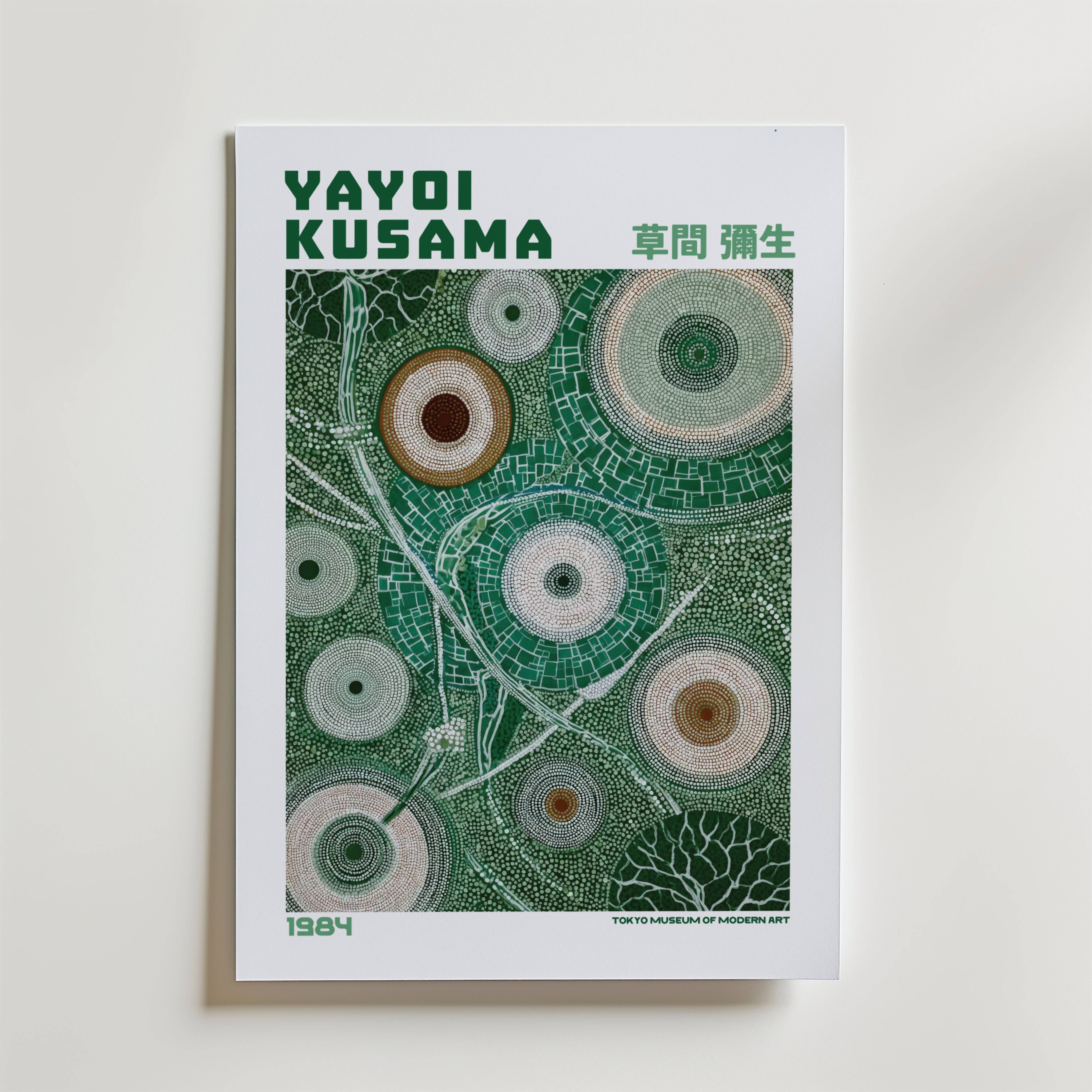 Yayoi Kusama Moss Garden 1984 Poster - Premium Canvas 30x40 cm