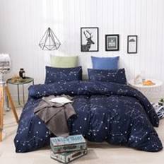 Tencel bomullstäcke set 3- delar täcke set enkel bekväm sängkläder örngott set #4w