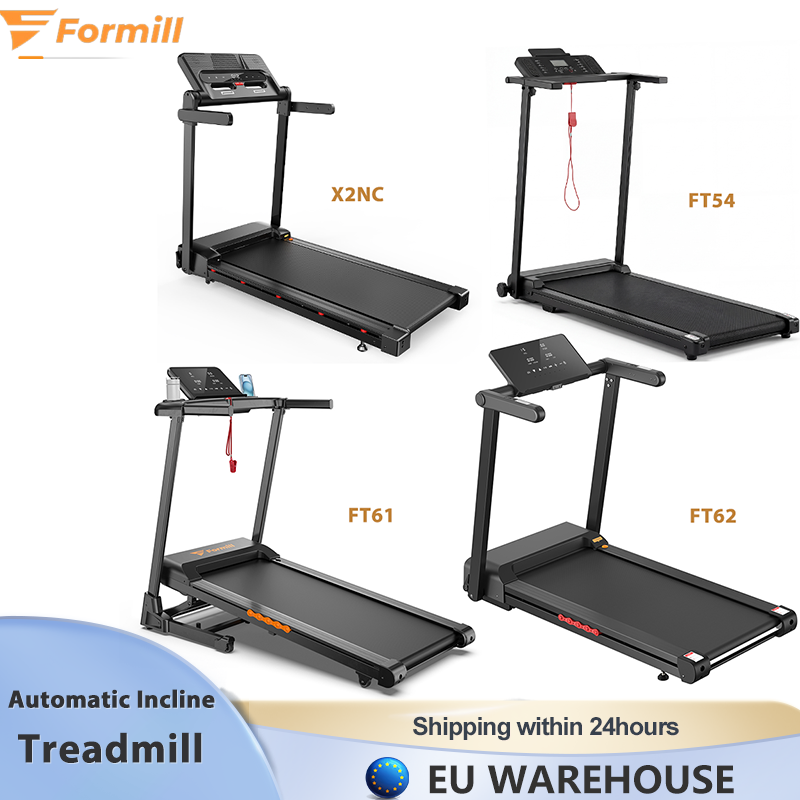 Formill X2NC/FT54/FT61/FT62 Automatic Incline Treadmill for Home Fitness – EU Warehouse | 3 Styles | Foldable, Incline & Handrail | Low Noise & Shock Absorption with Fitshow APP