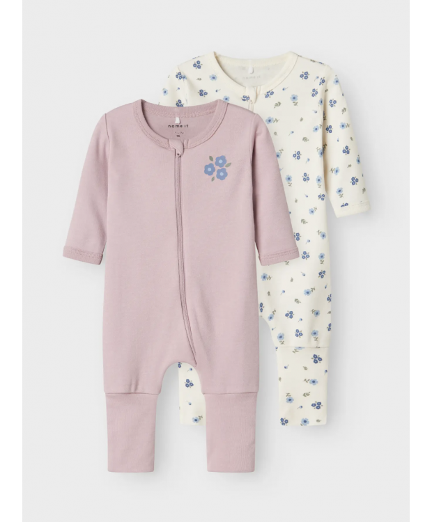 Name It Baby 2-pak natdragter med blomsterprint til piger