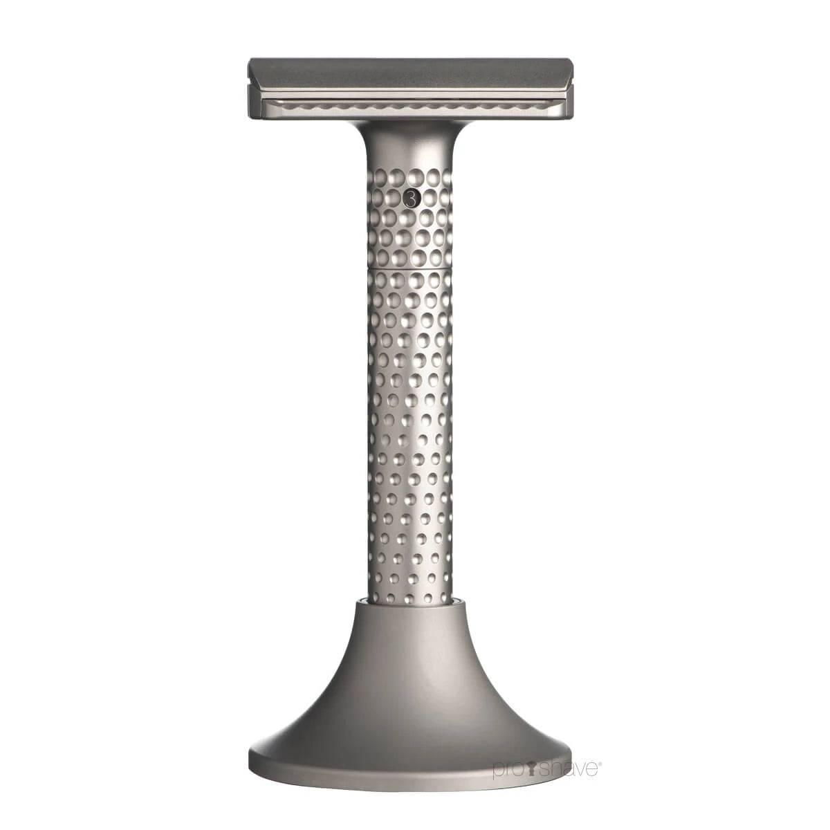 Tatara Razors Muramasa, Justerbar DE-skraber + Stand, Rustfrit stål