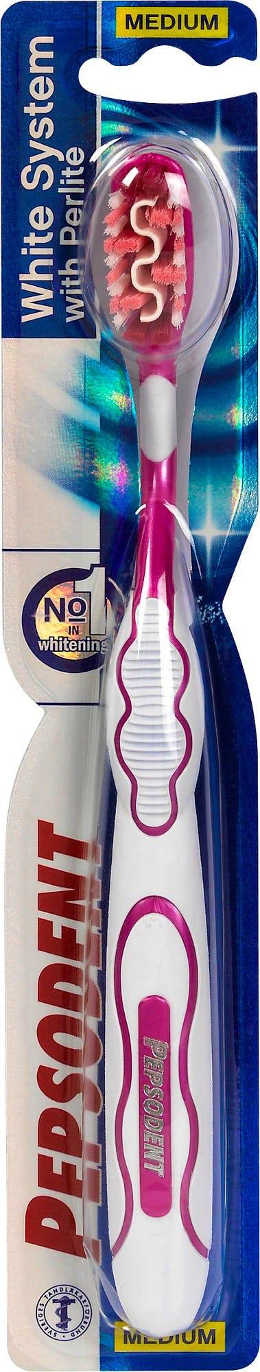 Pepsodent White System Medium Tandborste 1 st