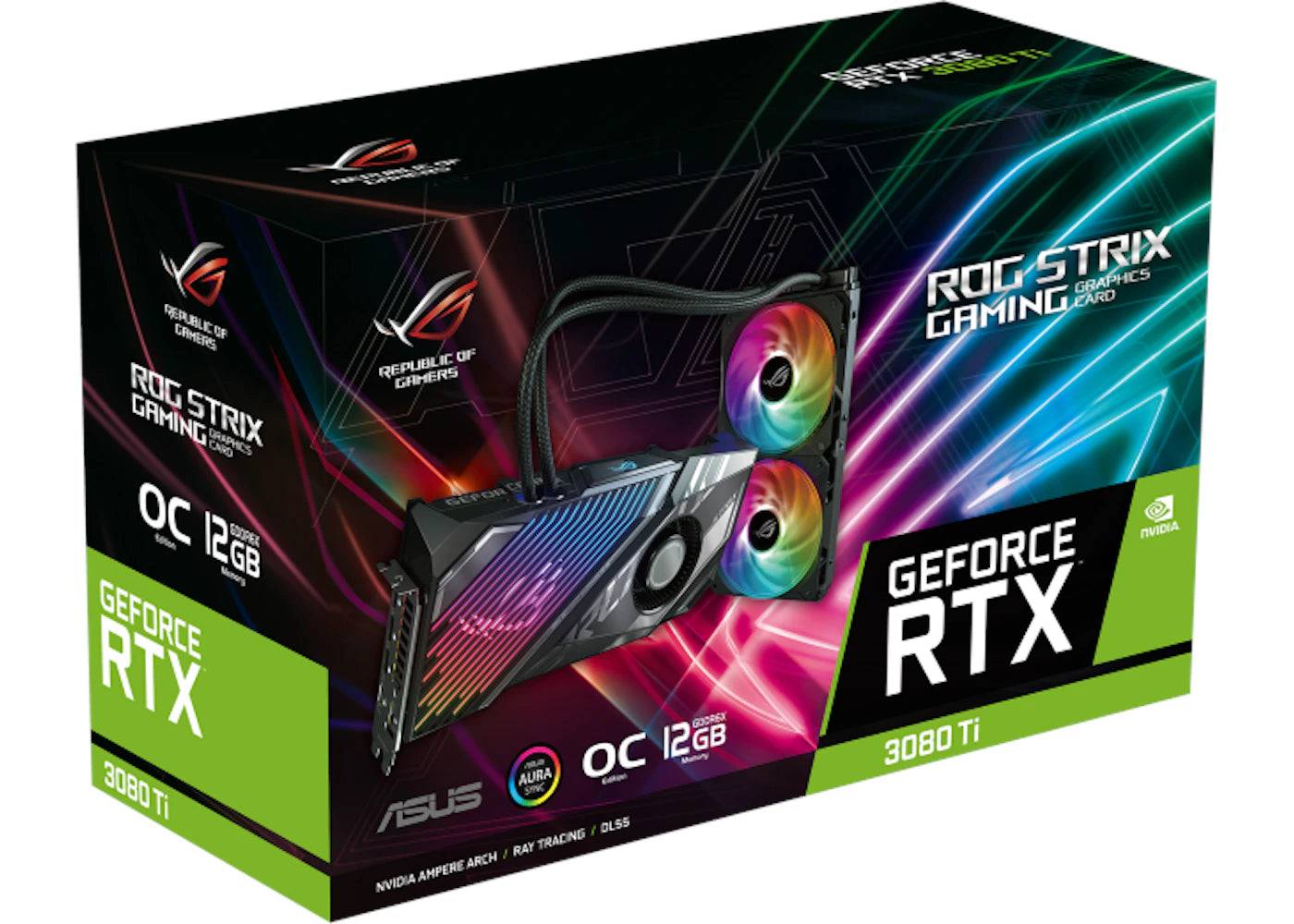 NVIDIA ASUS ROG STRIX LC GeForce RTX 3080 TI 12G OC Graphics Card (ROG-STRIX-LC-RTX3080TI-O12G-GAMING) - One Size (One Size)