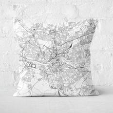 Newcastle City Map Square Cushion - 60x60cm - Soft Touch
