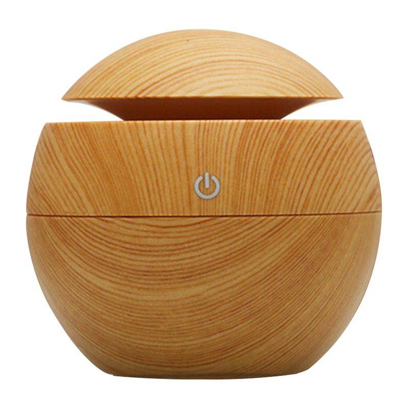 Usb aroma luftfuktare eterisk olja diffusor ultraljud cool mist luftrenare 7 färgbyte led nattlampa för - Ljust trä