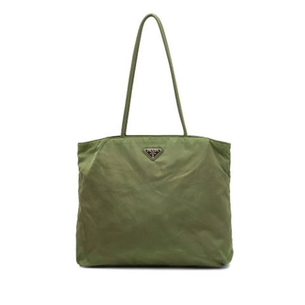 Prada Vintage Pre-owned Vintage Nylon Tote Bag - Vintage - Dame - Grøn - ONE SIZE - Nylon