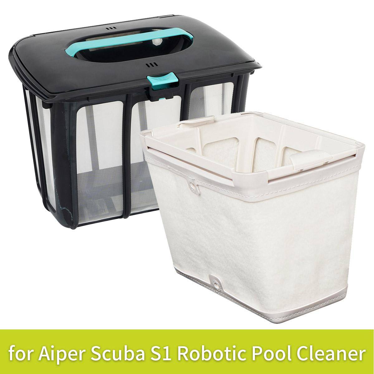 Filterkorg för Aiper Scuba S1 Robotisk Poolrengörare, Grov- eller finmaskig silduk, Reservdel till Robotisk Pooldammsugare