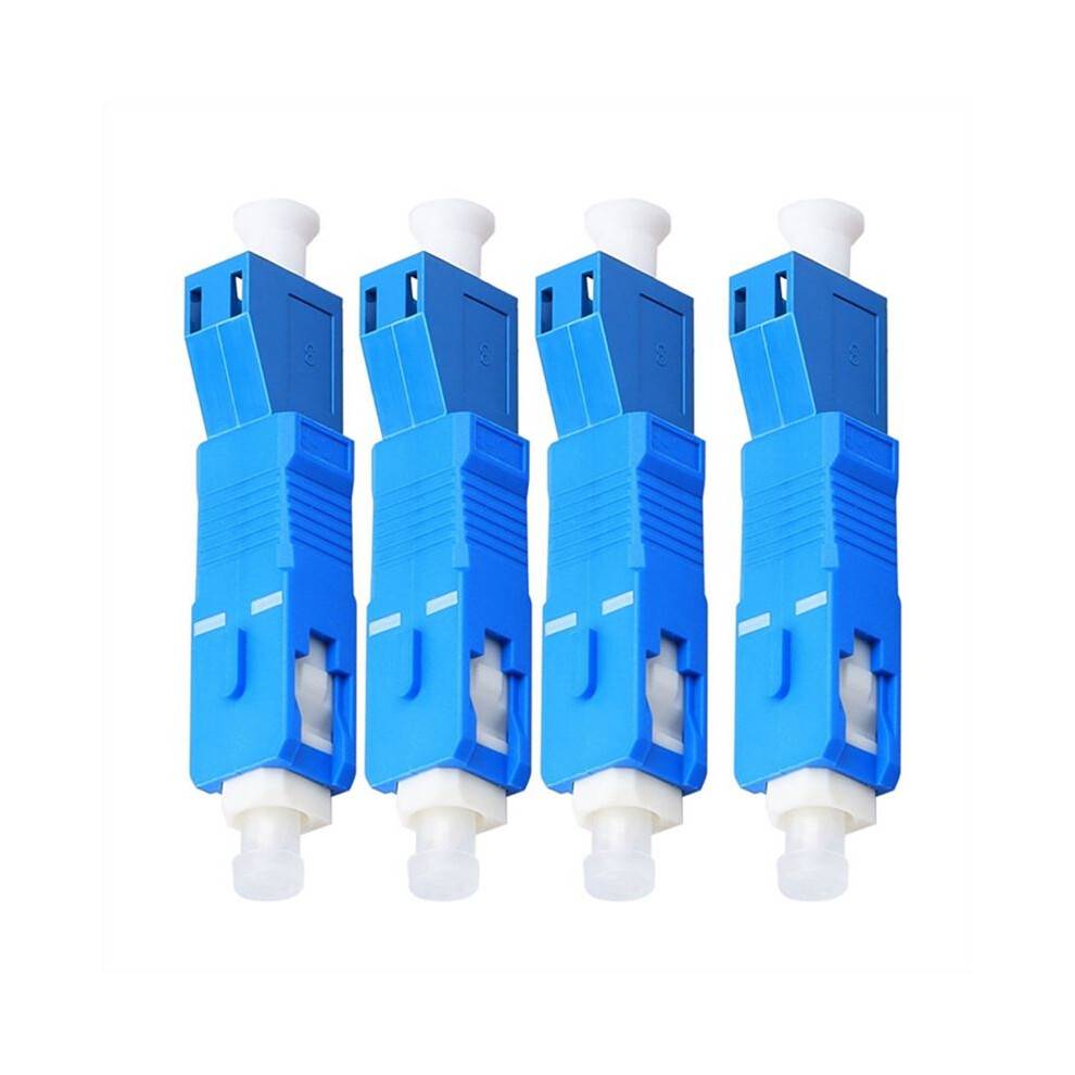 4 Pack Single Mode 9/125Um SC/UPC Hane Till LC/UPC Hona Hybrid Optisk Fiberadapterkontakt för Optisk Effektmätare
