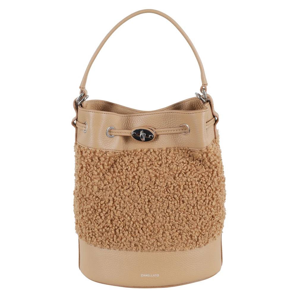 Zanellato Brun Teddy Skuldertaske - Tasker - Dame - Brun - ONE SIZE - Uld