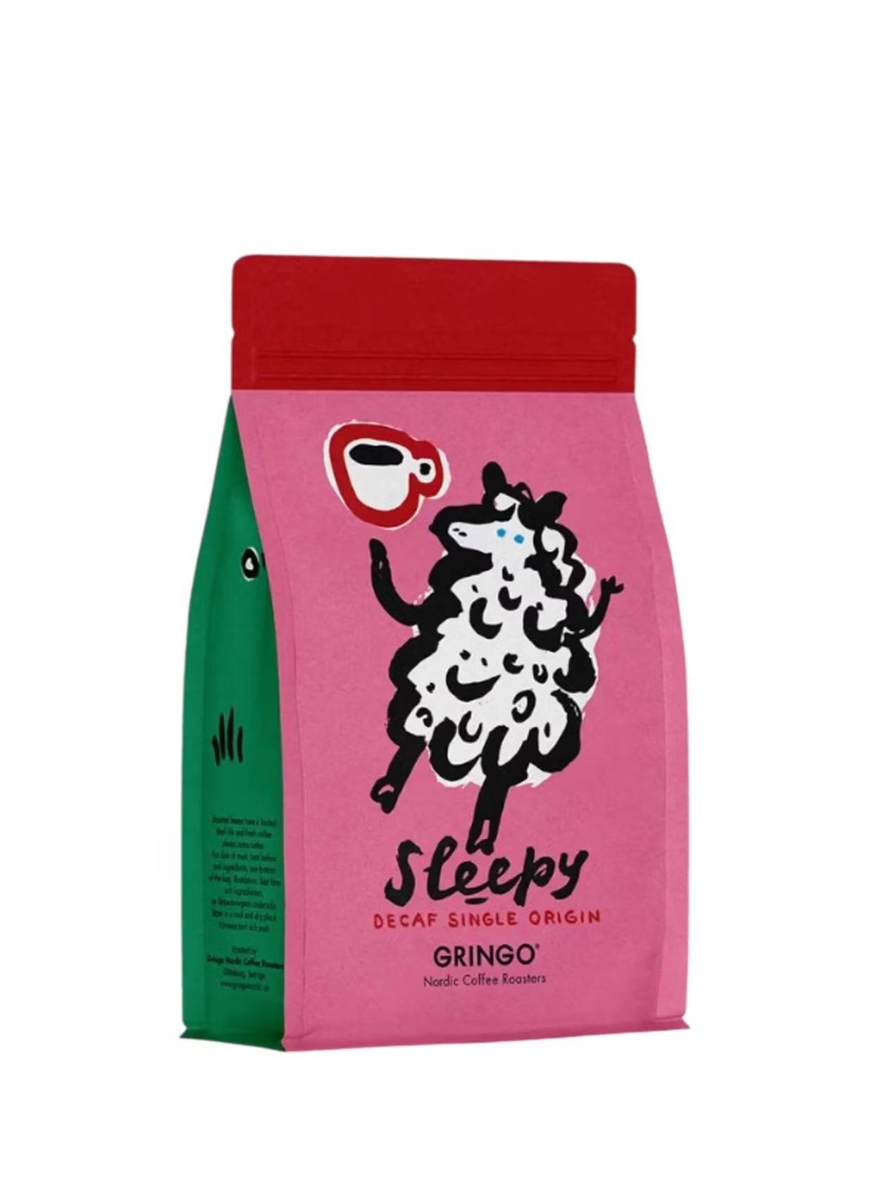 Gringo Sleepy koffeinfria kaffebönor 250g