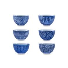 Capri Azzurra skålar blå/vit 6-pack - Blå / Vit (Ø: 12 cm)