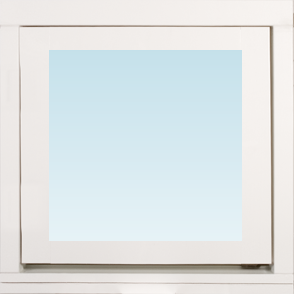Lingbo Kulturfönster LK sidohängt fönster utåtgående 480x480mm vänster 1-luft, insida trä utsida trä, 1+1 glas  (5x5)