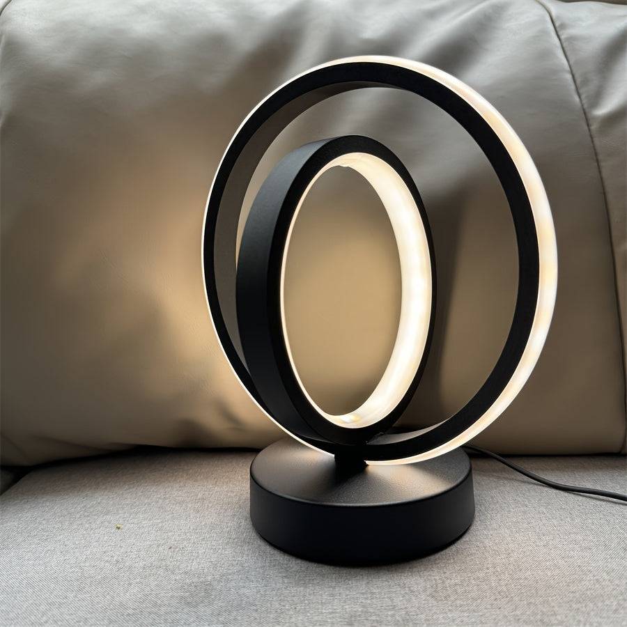 LumiSunset – Stilfull USB Bordslampa med Dimmer - Svart