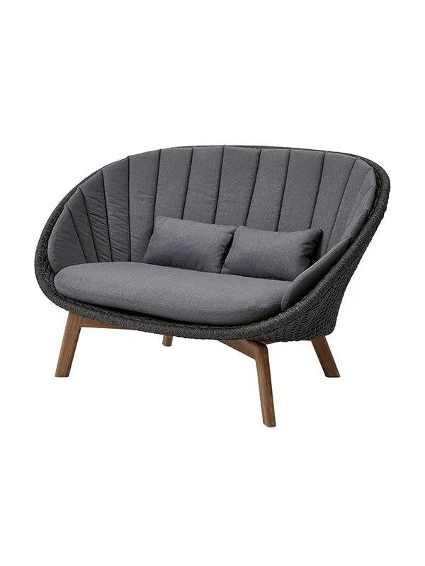 Peacock 2-pers. Sofa, Soft Rope fra Cane-line Inkl. hynde i Grey - Jacobsen Plus