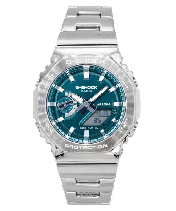 Casio G-Shock G-Steel Analog Digital Rostfritt Stål Grön Urtavla Kvarts GM-2110D-3A1 200M Herrklocka grön