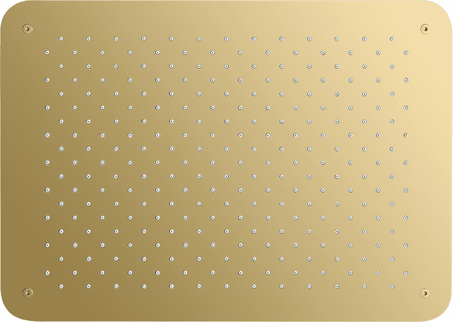 Duschmunstycke, rektangulär regndusch 450 x 320 ZSOF093, Mässing, Honungsguld