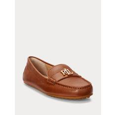 Lauren Ralph Lauren Lauren Ralph Lauren Brown Barnsbury Pebbled Leather Loafer Shoes
