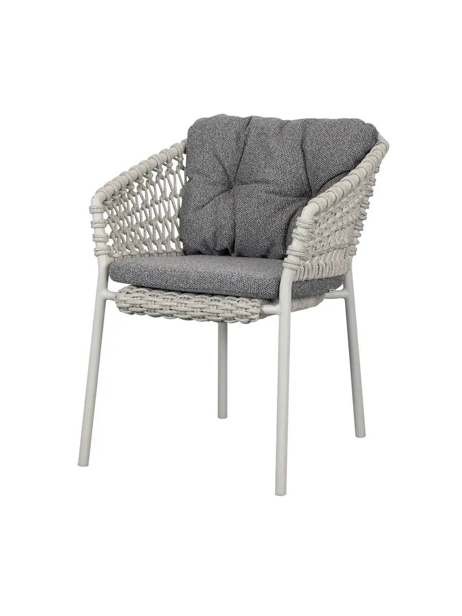 Ocean Stol, Soft Rope fra Cane-line Sand / Dark grey, Cane-line Wove - Jacobsen Plus