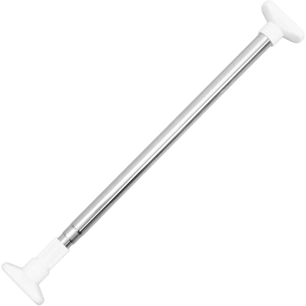 Justerbar 50cm-80cm spännstång gardinstång i rostfritt stål utan borrning elegant vit duschdraperistång