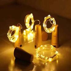 1/5/10-pack LED-vinflaskkork 2m ljusslinga juldekoration LED-ljusflaskfe ljusslinga koppartråd ljusslinga batteridriven LED-koppartråd flaskkork ljus - Multifärgad (Multi-size)