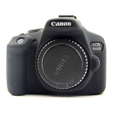 Canon EOS 1500D kamera beskyttelsesetui i silikone der er meget fleksibelt - Sort