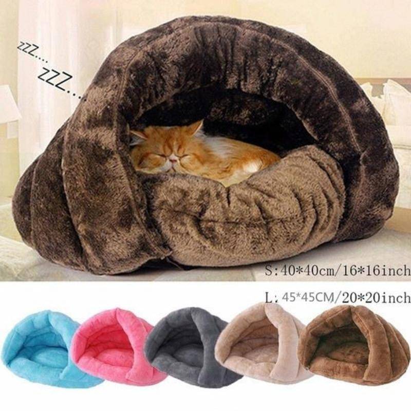 Ny Pet Cat Hund House Kennel Puppy Cave Sovsäng Super Mjuk Matta Pad Varm Nest