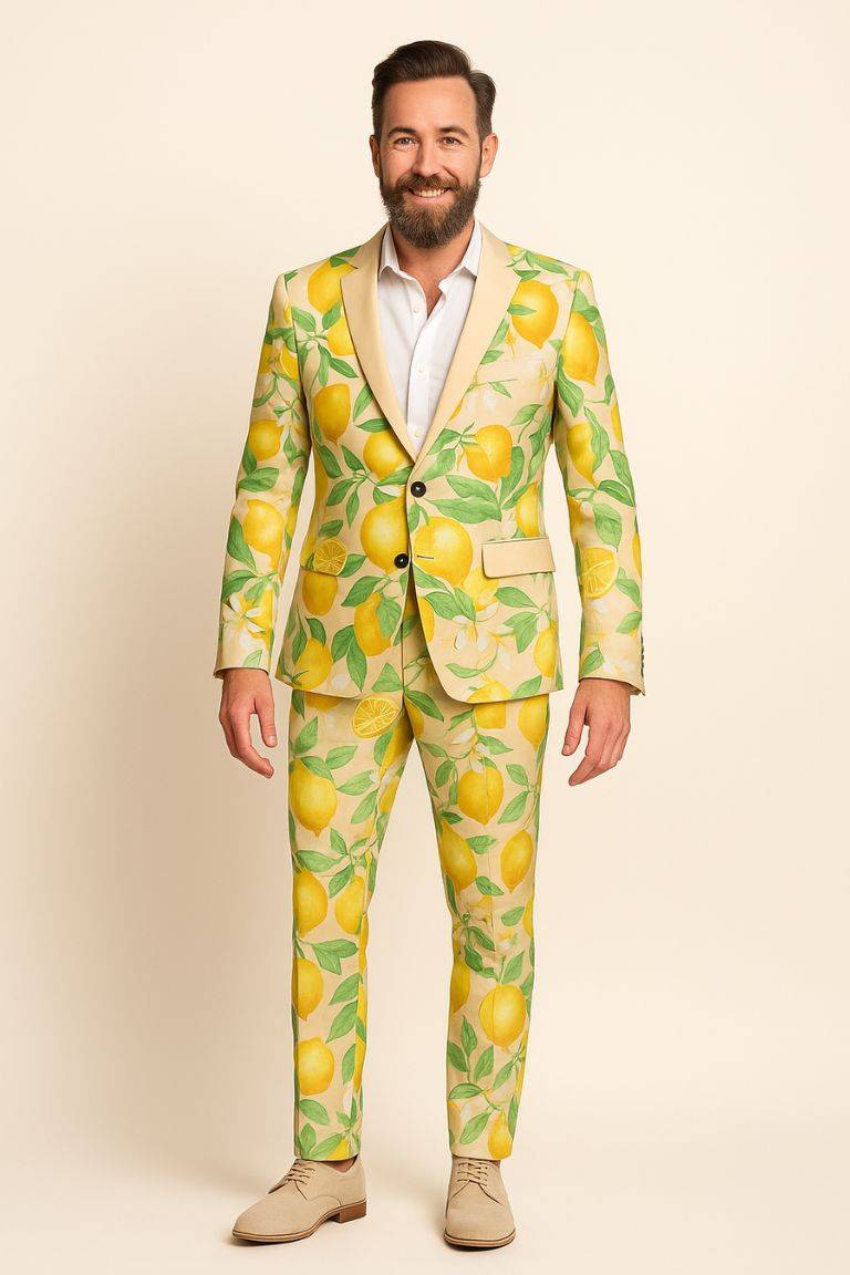Opposuits/jakkesæt til mænd - Mister Lemon Zest – det frækkeste jakkesæt i citrusland!.