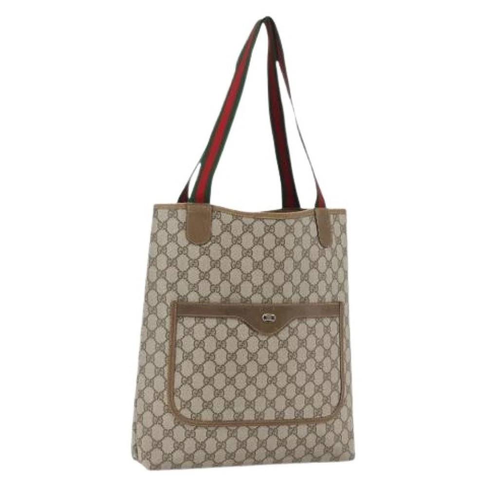 Gucci Vintage Pre-owned Plastic Tote Bag - Vintage - Dame - Beige - ONE SIZE - Tyl