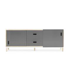 Normann Copenhagen Kabino Skænk M. 2 Skuffer - Grå