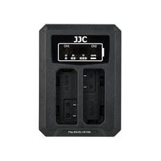 JJC USB-driven dubbel batteriladdare för Nikon EN-EL14, EN-EL14a
