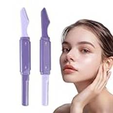 Bexdug Womens Face Shavers, Face Razors for Women - Rostfritt stål rakapparögon rakkniv,Ansiktsverktyg med dubbla huvuden Dermaplaning Tool Gentle Trimmers för slät hud
