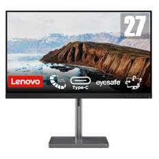 Lenovo L27m-30 Gaming Monitor - 27" FullHD Display (1920x1080, IPS, 4 ms, 75Hz, Input HDMI+VGA+USB Typ C, USB-C auf USB-C Kabel, FreeSync) Einstellbar in Neigung/Höhe/Drehung/Pivot - Schwarz