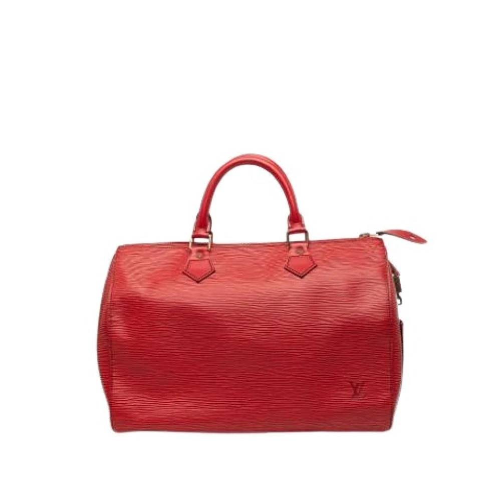 Louis Vuitton Vintage Pre-owned Speedy 35 - Vintage - Dame - Rød - ONE SIZE - Læder