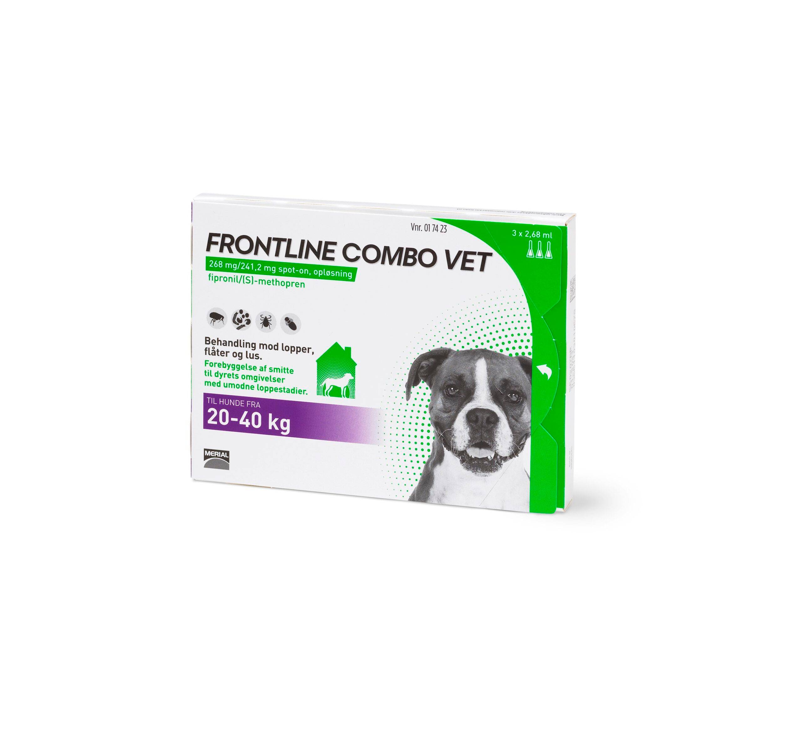 Frontline Combo til hund 20-40 kg 3 stk.